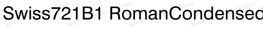 Swiss721B1 RomanCondensed字体转换